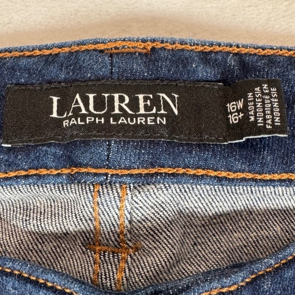 Lauren Ralph Lauren Women's Dark Wash Denim Jeans Size 16W - Picture 4 of 11